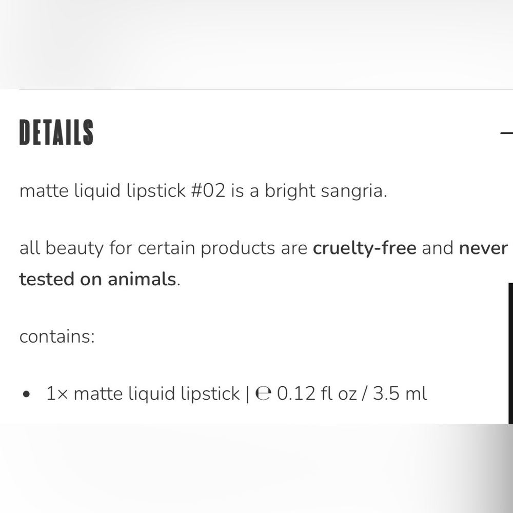 $20 or 2/$25 BEAUTY FOR CERTAIN LIQUID LIPSTICK “#02 SANGRIA” - BRAND NEW in box - Picture 7 of 15